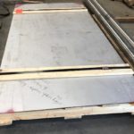 Stainless plates on palettes